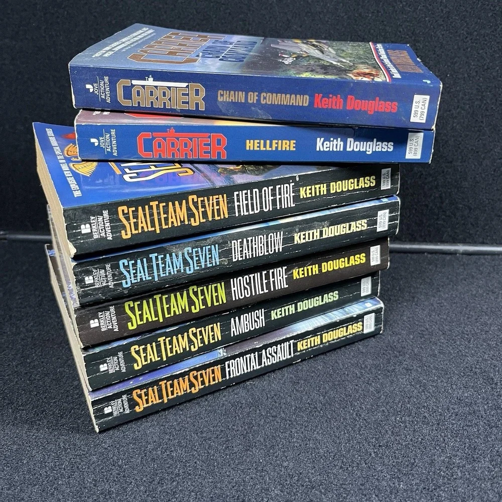 SEAL Team Seven Carrier Keith Douglass 7 Book Lot Military Action Adventure PB